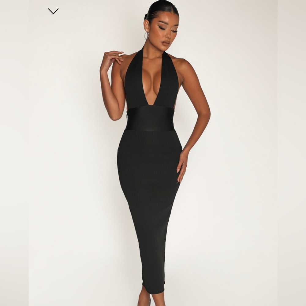 Myoutfitonline Hourglass Bandage Maxi Dress Color Black Size XS